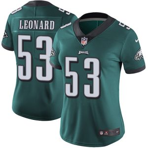 Eagles #53 Shaquille Leonard Green Team Color Women's Stitched NFL Vapor Untouchable Limited Jersey