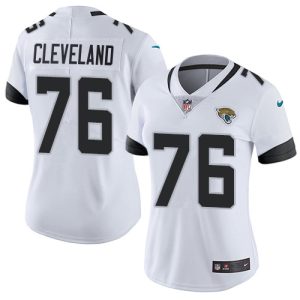 wholesale Jaguars #76 Ezra Cleveland White Women's Stitched NFL Vapor Untouchable Limited Jersey