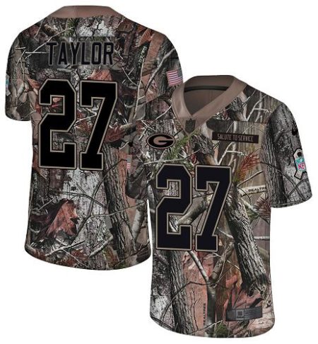 Packers #27 Patrick Taylor Camo Men's Stitched NFL Limited Rush Realtree Jersey