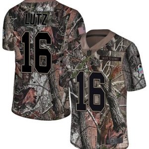 Broncos #16 Wil Lutz Camo Youth Stitched NFL Limited Rush Realtree Jersey