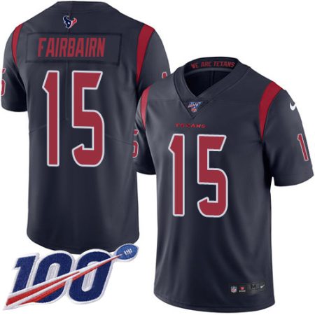 texans #15 ka'imi fairbairn navy blue youth stitched nfl limited rush 100th season elite jersey