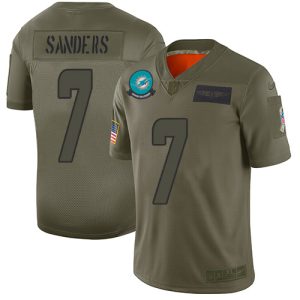 Dolphins #7 Jason Sanders Camo Men's Stitched NFL Limited 2019 Salute To Service Jersey