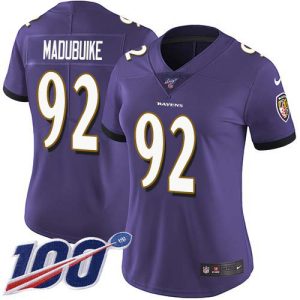 ravens #92 justin madubuike purple team color women's stitched nfl 100th season vapor untouchable limited cheap jersey