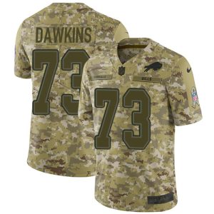 Bills #73 Dion Dawkins Camo Youth Stitched NFL Limited 2018 Salute To Service Jersey