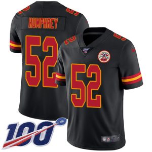 elite Chiefs #52 Creed Humphrey Black Youth Stitched NFL Limited Rush 100th Season Jersey