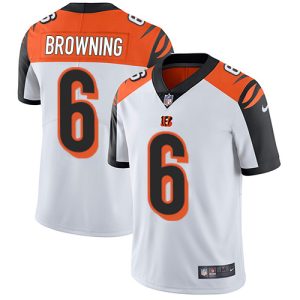 bengals #6 jake browning white youth stitched nfl vapor untouchable limited cheap jersey