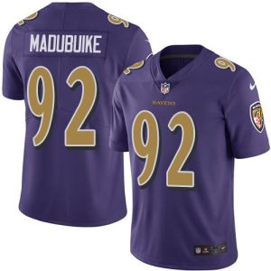 cheap Ravens #92 Justin Madubuike Purple Men's Stitched NFL Limited Rush Jersey