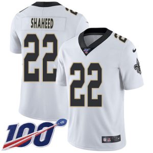 saints #22 rashid shaheed white youth stitched nfl 100th season vapor limited wholesale jersey