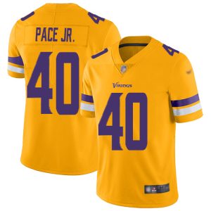 vikings #40 ivan pace jr. gold men's stitched nfl limited inverted legend wholesale jersey