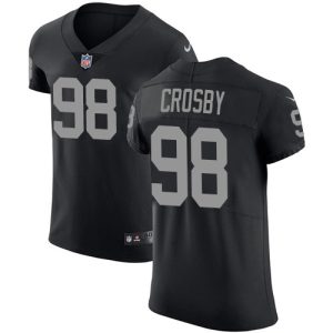 elite Raiders #98 Maxx Crosby Black Team Color Men's Stitched NFL Vapor Untouchable Elite Jersey