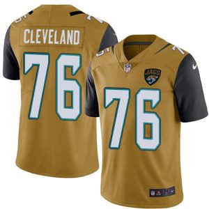 Jaguars #76 Ezra Cleveland Gold Youth Stitched NFL Limited Rush Jersey