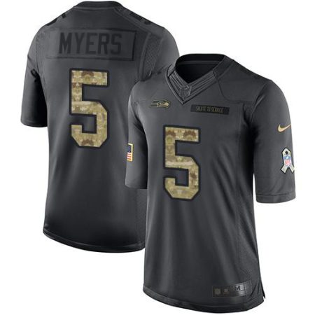 seahawks #5 jason myers black men's stitched nfl limited 2016 salute to service elite jersey