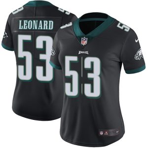 Eagles #53 Shaquille Leonard Black Alternate Women's Stitched NFL Vapor Untouchable Limited Jersey