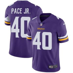 vikings #40 ivan pace jr. purple team color youth stitched nfl vapor untouchable limited wholesale jersey