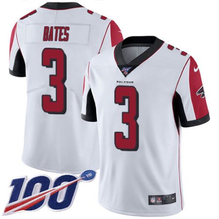 falcons #3 jessie bates white stitched youth nfl 100th season vapor untouchable limited wholesale jersey