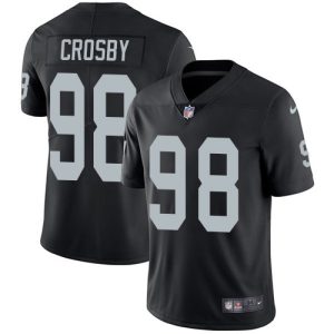 raiders #98 maxx crosby black team color men's stitched nfl vapor untouchable limited elite jersey