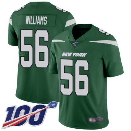 jets #56 quincy williams green team color youth stitched nfl 100th season vapor untouchable limited cheap jersey