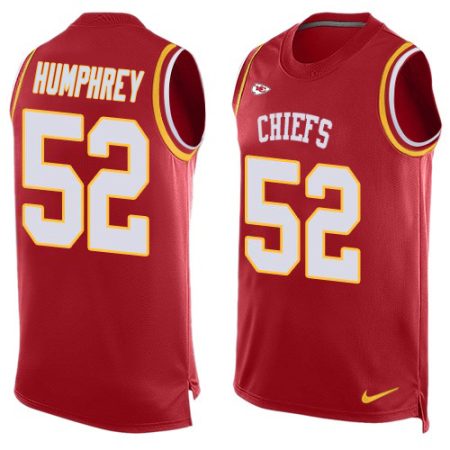 chiefs #52 creed humphrey red team color men's stitched nfl limited tank top elite jersey