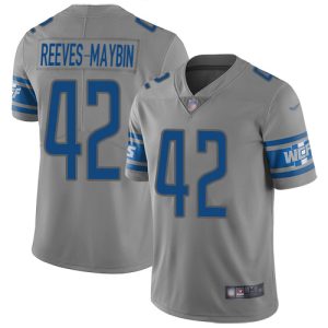 lions #42 jalen reeves-maybin gray men's stitched nfl limited inverted legend wholesale jersey