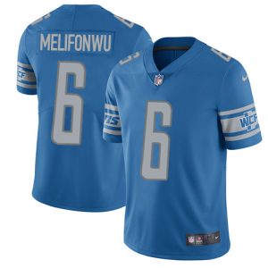 Lions #6 Ifeatu Melifonwu Blue Team Color Men's Stitched NFL Vapor Untouchable Limited Jersey