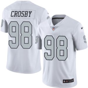 Raiders #98 Maxx Crosby White Men's Stitched NFL Limited Rush Jersey