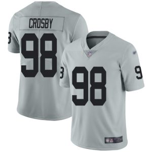 Raiders #98 Maxx Crosby Silver Youth Stitched NFL Limited Inverted Legend Jersey