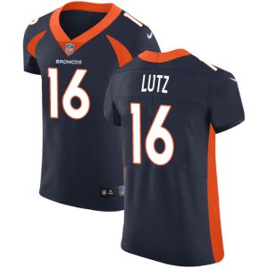 broncos #16 wil lutz navy blue alternate men's stitched nfl new elite elite jersey