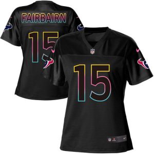 wholesale Texans #15 Ka'imi Fairbairn Black Women's NFL Fashion Game Jersey