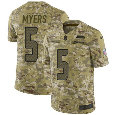 Seahawks #5 Jason Myers Camo Men's Stitched NFL Limited 2018 Salute To Service Jersey