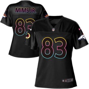 broncos #83 marvin mims jr. black women's nfl fashion game elite jersey