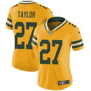 cheap Packers #27 Patrick Taylor Yellow Women's Stitched NFL Limited Rush Jersey