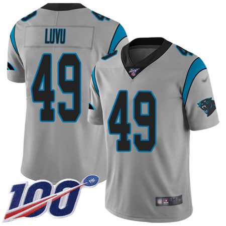 Panthers #49 Frankie Luvu Silver Youth Stitched NFL Limited Inverted Legend 100th Season Jersey