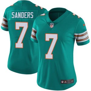 dolphins #7 jason sanders aqua green alternate women's stitched nfl vapor untouchable limited elite jersey