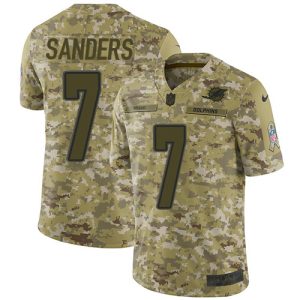 Dolphins #7 Jason Sanders Camo Youth Stitched NFL Limited 2018 Salute To Service Jersey