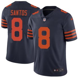 bears #8 cairo santos navy blue alternate youth stitched nfl vapor untouchable limited wholesale jersey