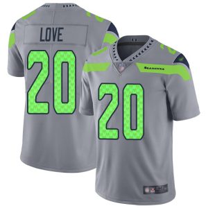 cheap Seahawks #20 Julian Love Gray Youth Stitched NFL Limited Inverted Legend 100th Season Jersey