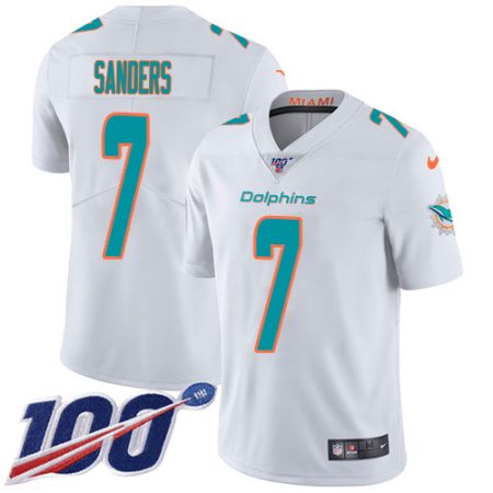 cheap Dolphins #7 Jason Sanders White Men's Stitched NFL 100th Season Vapor Limited Jersey