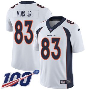 elite Broncos #83 Marvin Mims Jr. White Men's Stitched NFL 100th Season Vapor Untouchable Limited Jersey