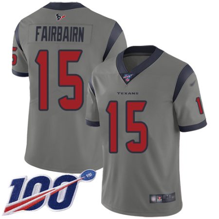 texans #15 ka'imi fairbairn gray youth stitched nfl limited inverted legend 100th season wholesale jersey