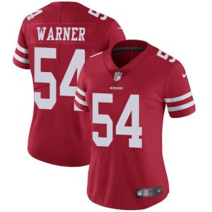 elite 49ers #54 Fred Warner Red Team Color Women's Stitched NFL Vapor Untouchable Limited Jersey