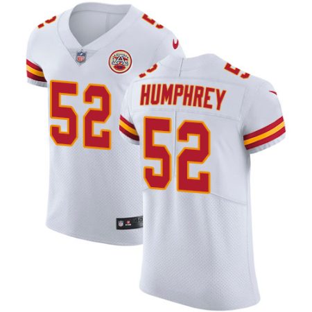 Chiefs #52 Creed Humphrey White Men's Stitched NFL Vapor Untouchable Elite Jersey