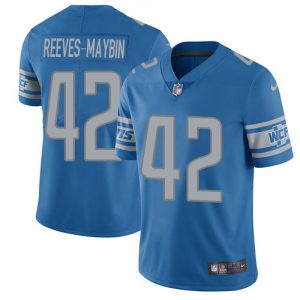 Lions #42 Jalen Reeves-Maybin Blue Team Color Youth Stitched NFL Vapor Untouchable Limited Jersey