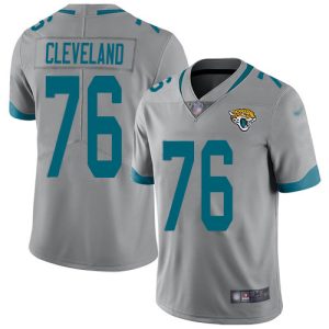 Jaguars #76 Ezra Cleveland Silver Men's Stitched NFL Limited Inverted Legend Jersey