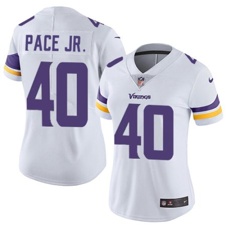 Vikings #40 Ivan Pace Jr. White Women's Stitched NFL Vapor Untouchable Limited Jersey