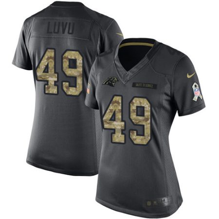 panthers #49 frankie luvu black women's stitched nfl limited 2016 salute to service cheap jersey