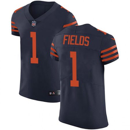 cheap Bears #1 Justin Fields Navy Blue Alternate Men's Stitched NFL Vapor Untouchable Elite Jersey