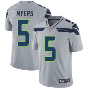 cheap Seahawks #5 Jason Myers Grey Alternate Youth Stitched NFL Vapor Untouchable Limited Jersey