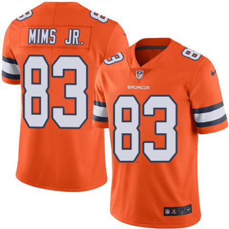 cheap Broncos #83 Marvin Mims Jr. Orange Men's Stitched NFL Limited Rush Jersey