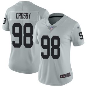 raiders #98 maxx crosby silver women's stitched nfl limited inverted legend wholesale jersey