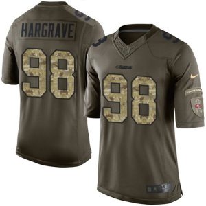 49ers #98 Javon Hargrave Green Youth Stitched NFL Limited 2015 Salute To Service Jersey